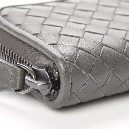 Bottega Veneta Nappa Intrecciato Zip Around Coin Purse Light Grey 9 of 15