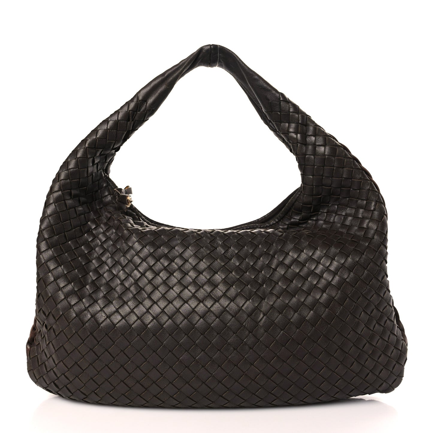 Nappa Intrecciato Medium Veneta Hobo Ebano