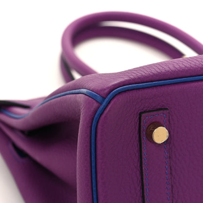 Hermes Togo Horseshoe Birkin 30 Anemone Bleu Electrique 9 of 12