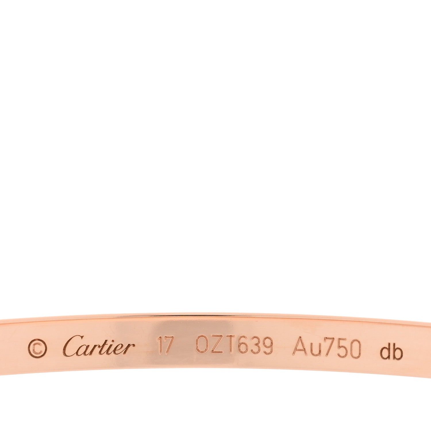 Cartier 18K Pink Gold 6 Diamond Small LOVE Bracelet 17 3 of 7