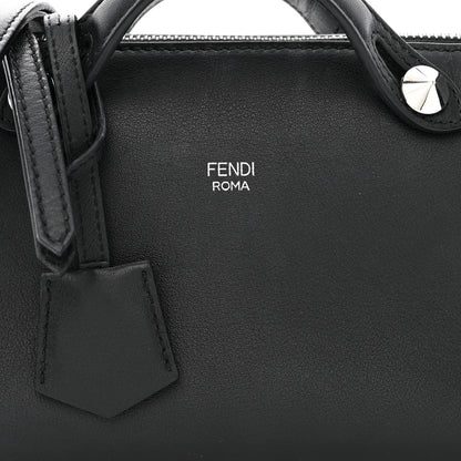 Fendi Vitello Dolce Crystal Heart Croc Tail Mini By The Way Boston Bag Black Rosso 8 of 11