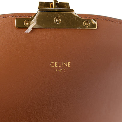 Celine Triomphe Canvas Calfskin Medium Triomphe Bag Tan 6 of 11