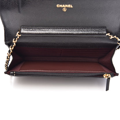 Chanel Caviar Quilted Wallet On Chain WOC Black 5 of 12