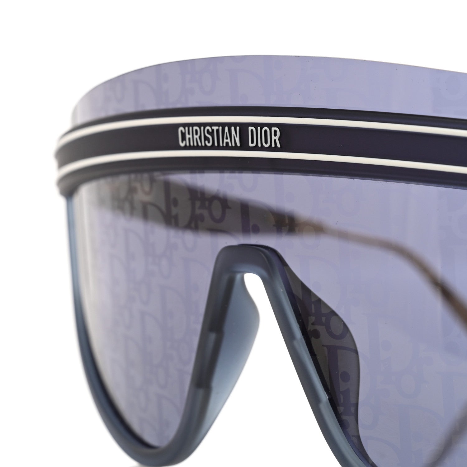 Christian Dior Oblique Mask DiorClub M2U Sunglasses Translucent Blue 5 of 8