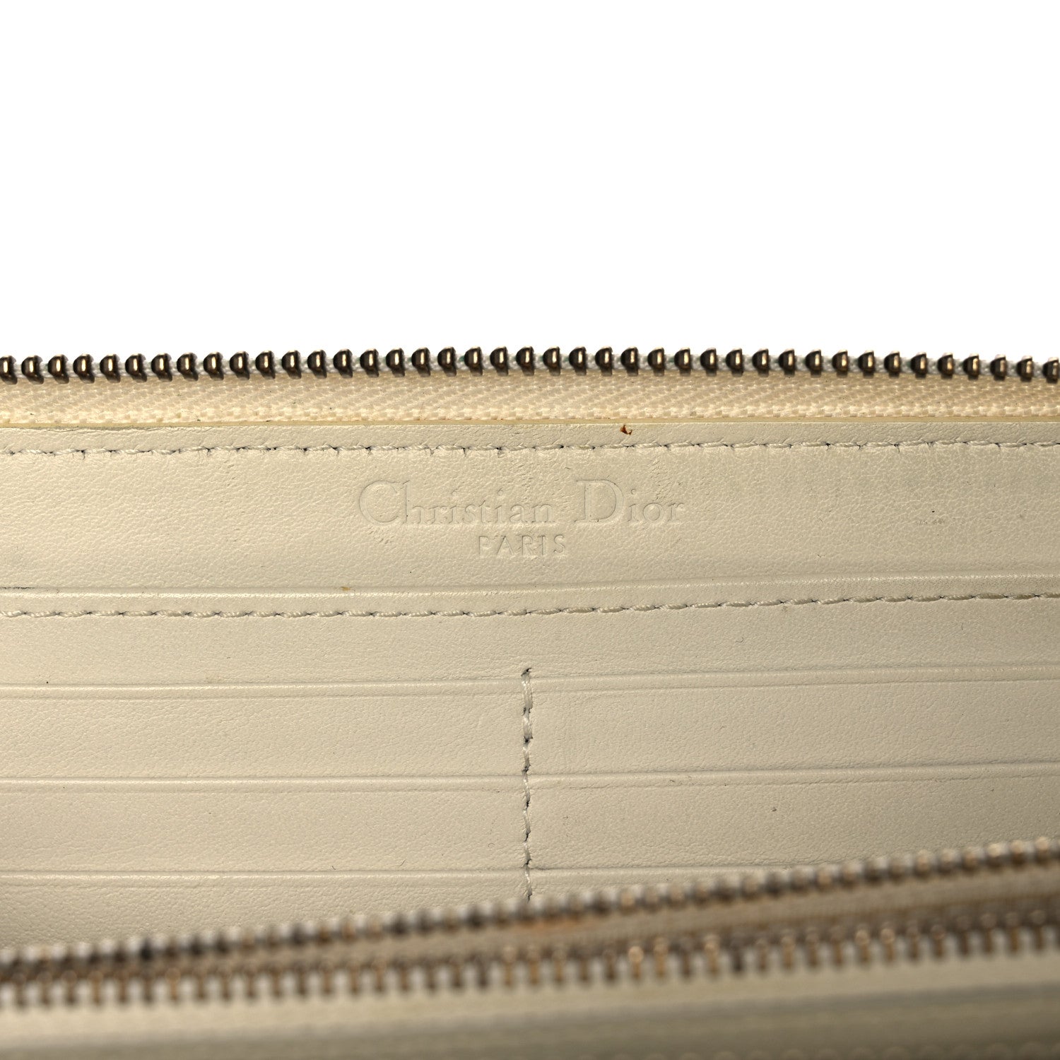 Christian Dior Calfskin Niki De Saint Phalle Love Zip Around Wallet Off White 6 of 19