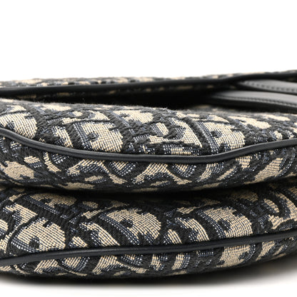 Christian Dior Oblique Saddle Bag Blue 9 of 10