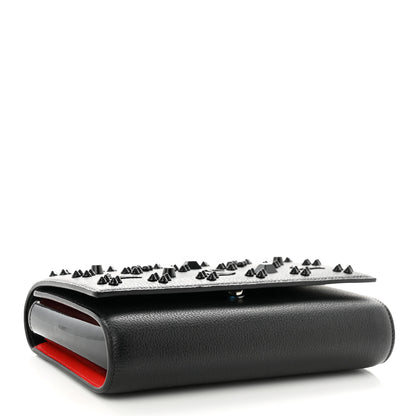 Christian Louboutin Calfskin Spikes Loubinthesky Paloma Clutch Black 4 of 10