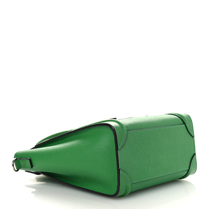 Celine Drummed Calfskin Nano Luggage Mint 4 of 11