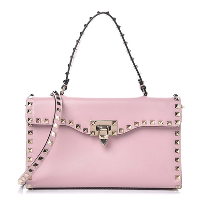 Valentino Garavani Vitello Small Rockstud Single Handle Flap Bag Cipria 1 of 6