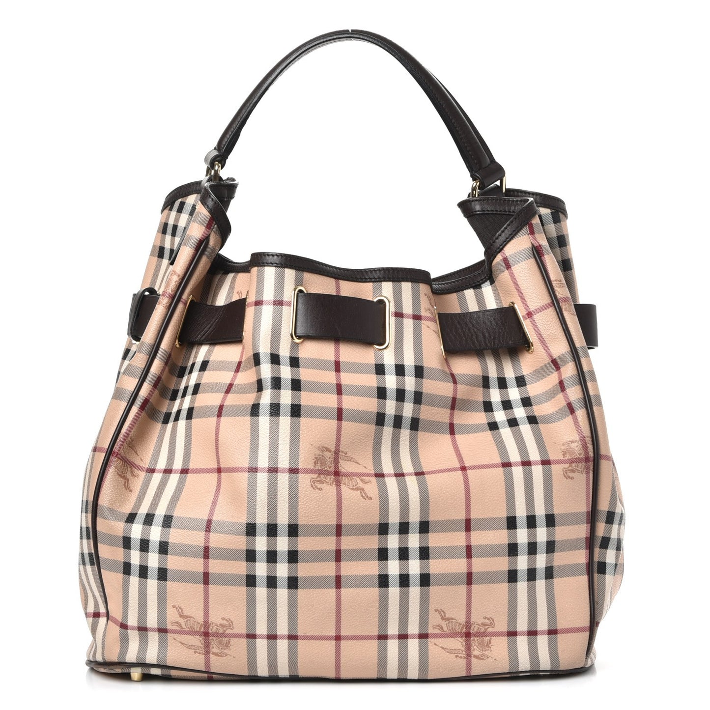 Haymarket Check Medium Walden Belted Hobo Chocolate