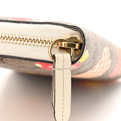 Gucci GG Supreme Monogram Les Pommes Zip Around Wallet Beige Multicolor Mystic White 12 of 13