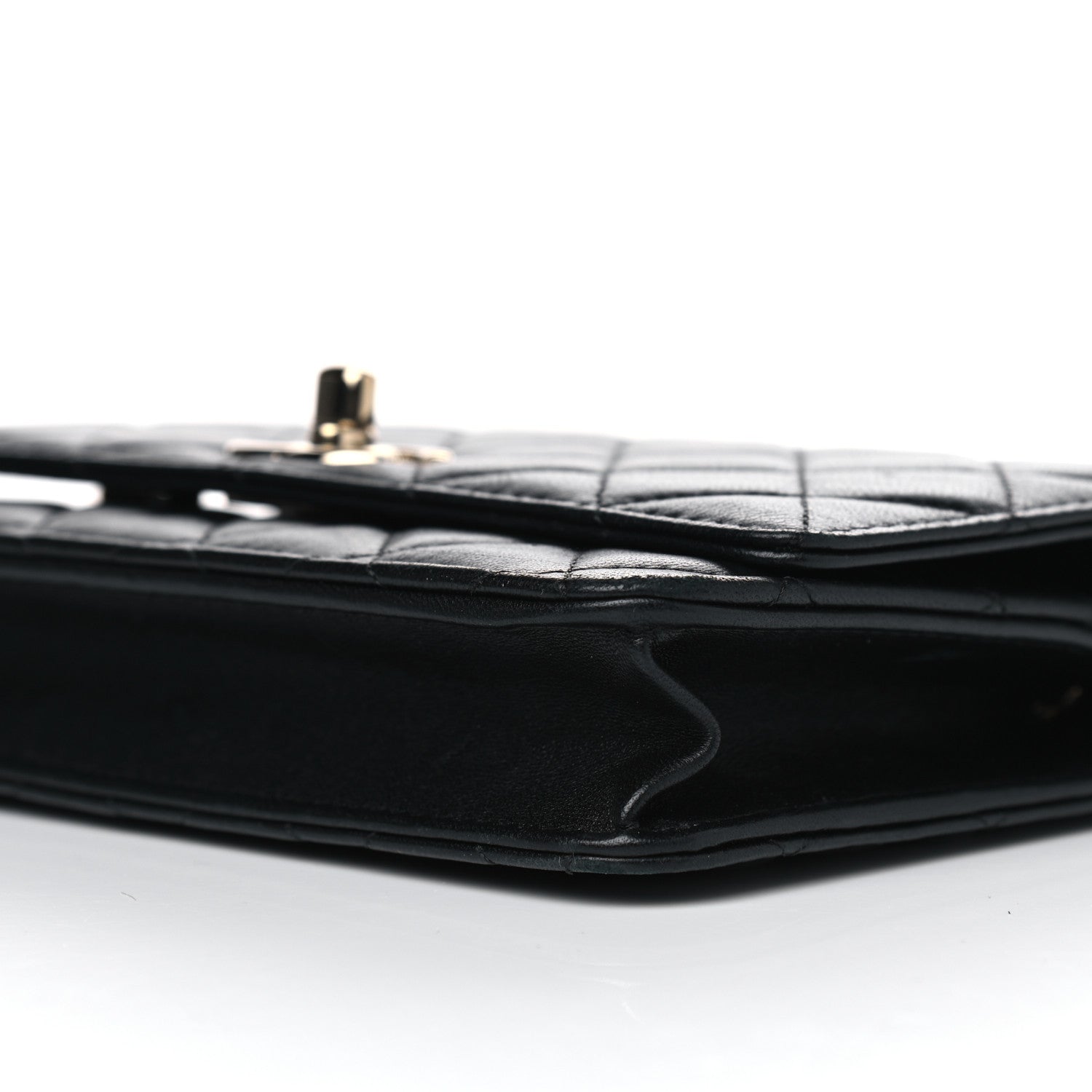 Chanel Lambskin Quilted Trendy CC Wallet On Chain WOC Black 6 of 7