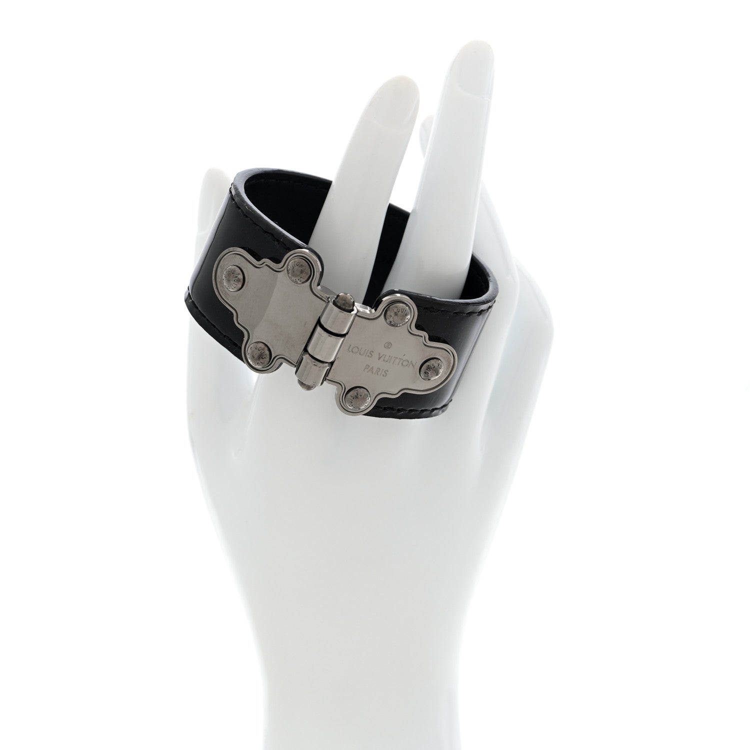 Louis Vuitton Vernis Save It Bracelet 17 Black 2 of 4