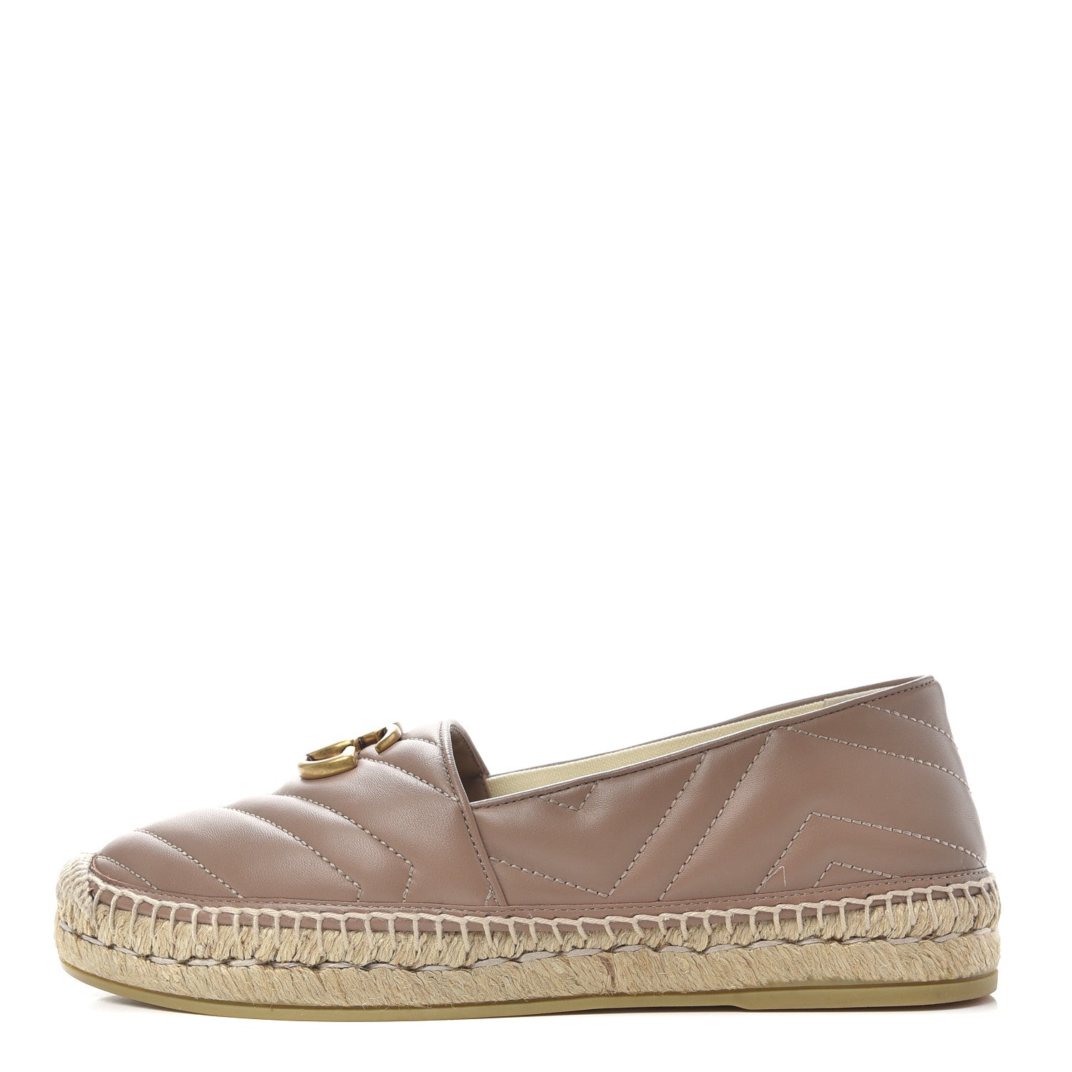 Gucci Nappa Matelasse GG Marmont Espadrilles 38.5 Porcelain Rose 1 of 11
