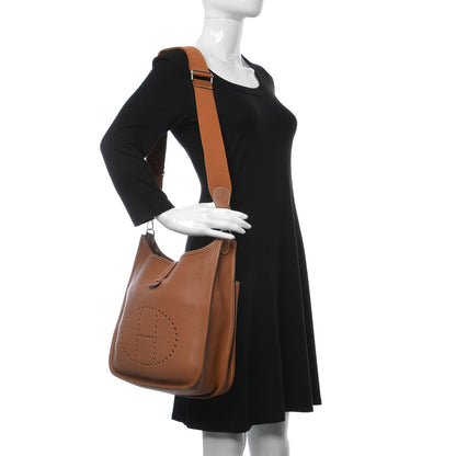 Hermes Taurillon Clemence Evelyne III GM Gold 2 of 8