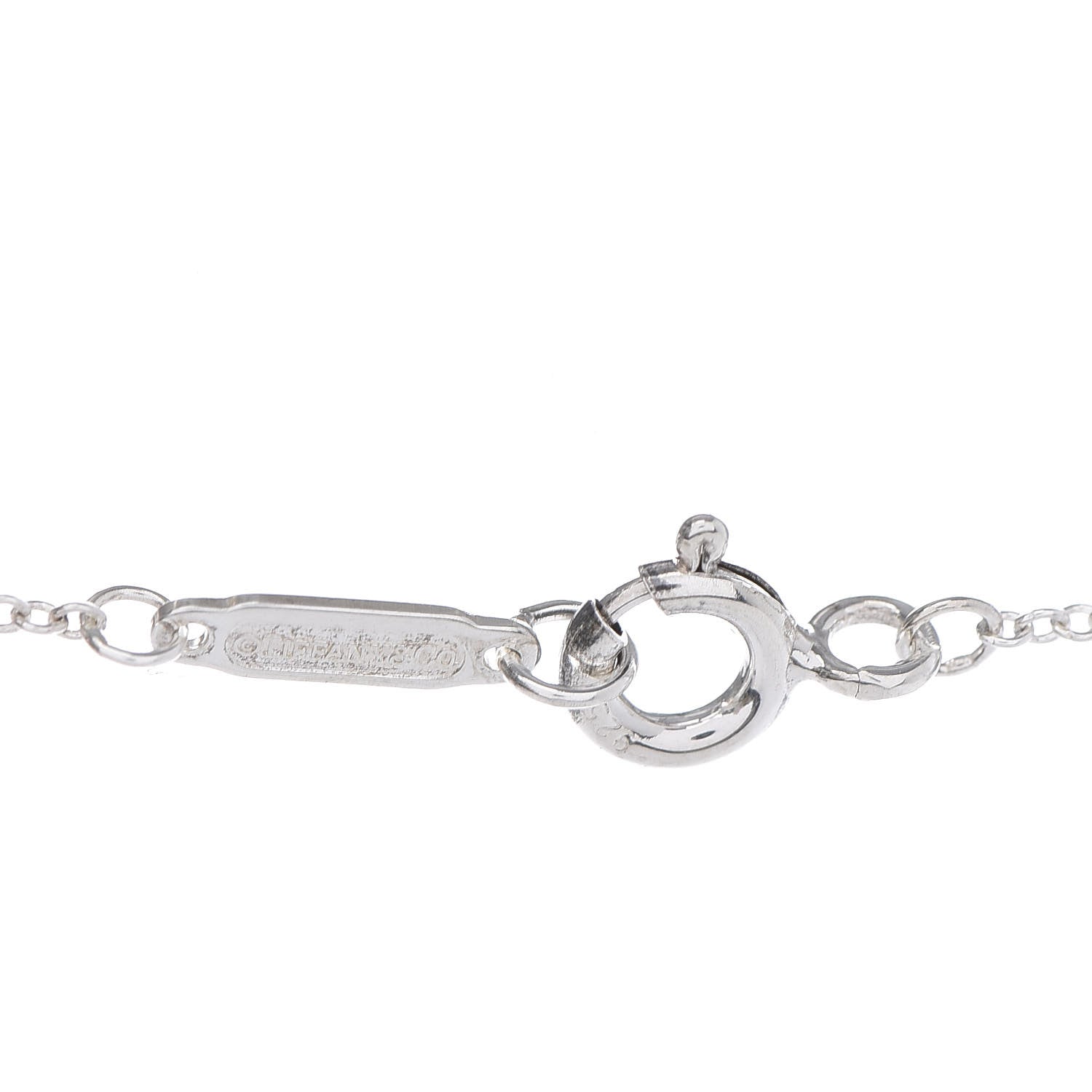 Tiffany Sterling Silver Oval Key Pendant Necklace 6 of 7