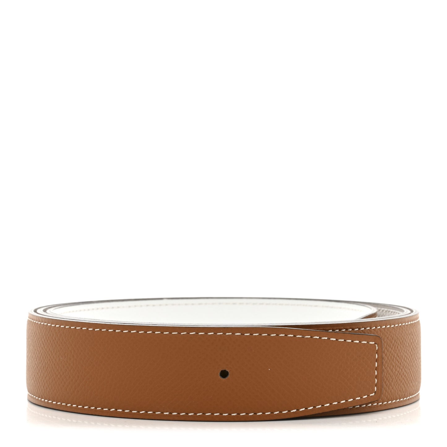 Epsom 32mm Belt Strap 115 46 White Gold