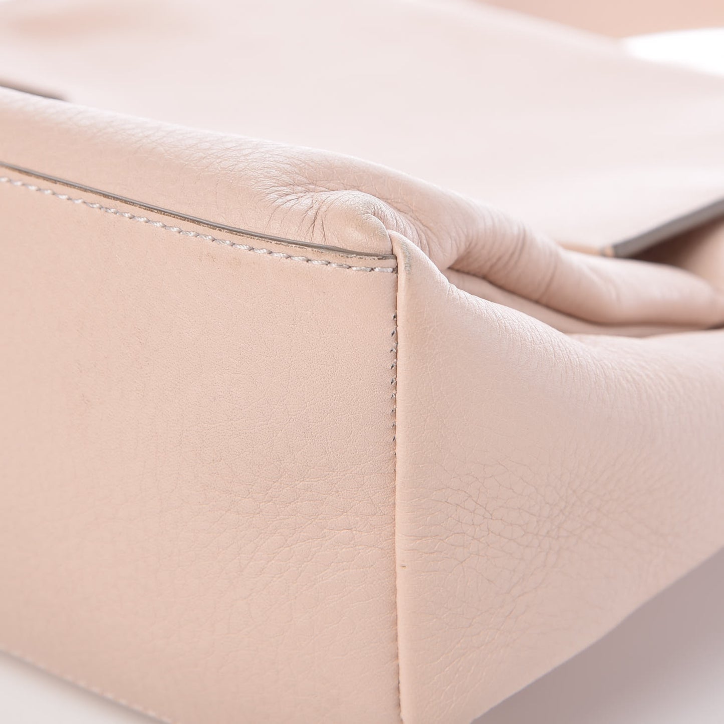 Calfskin Small Pandora Pure Flap Bag Nude Pink