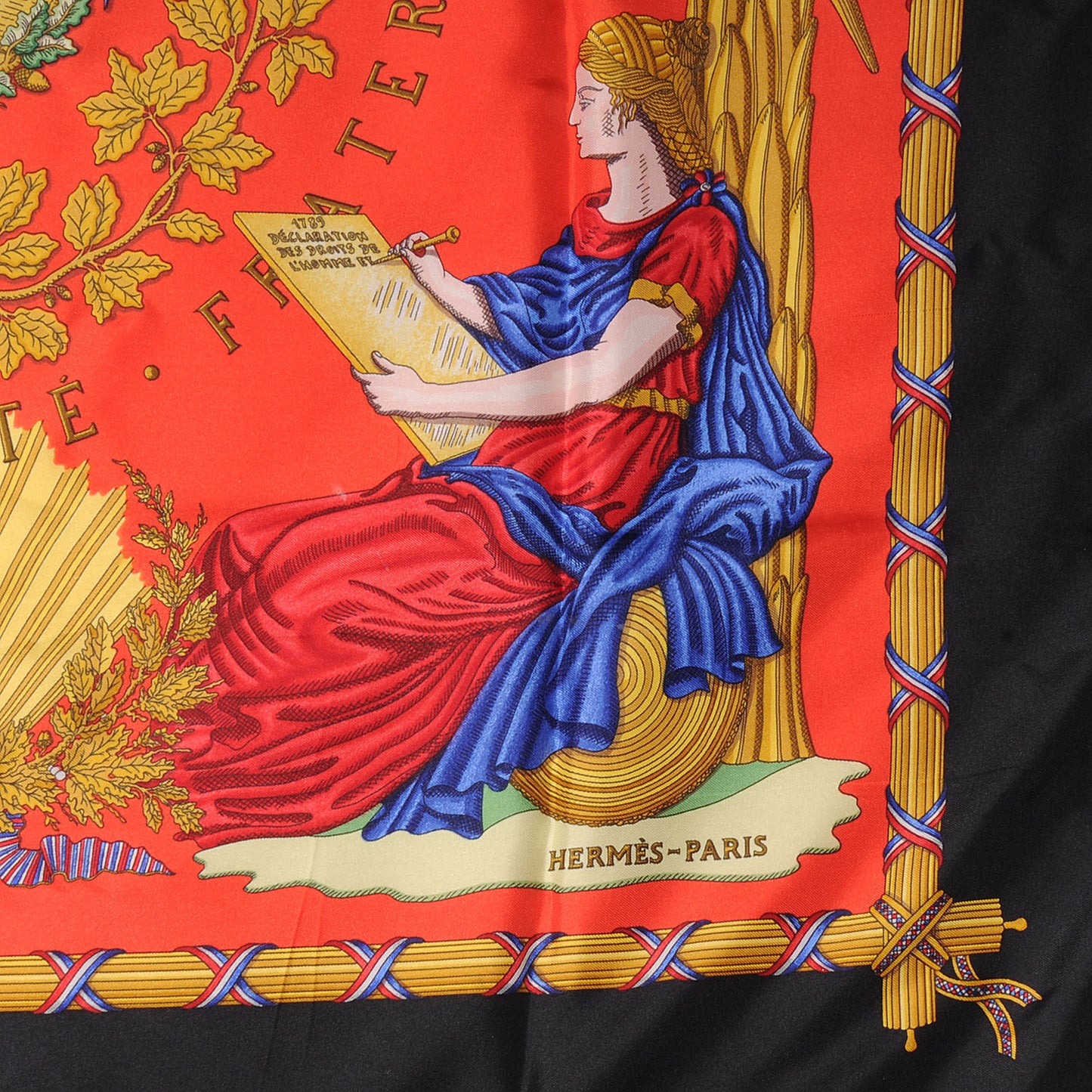 Silk Liberte Egalite Fraternite Scarf 90