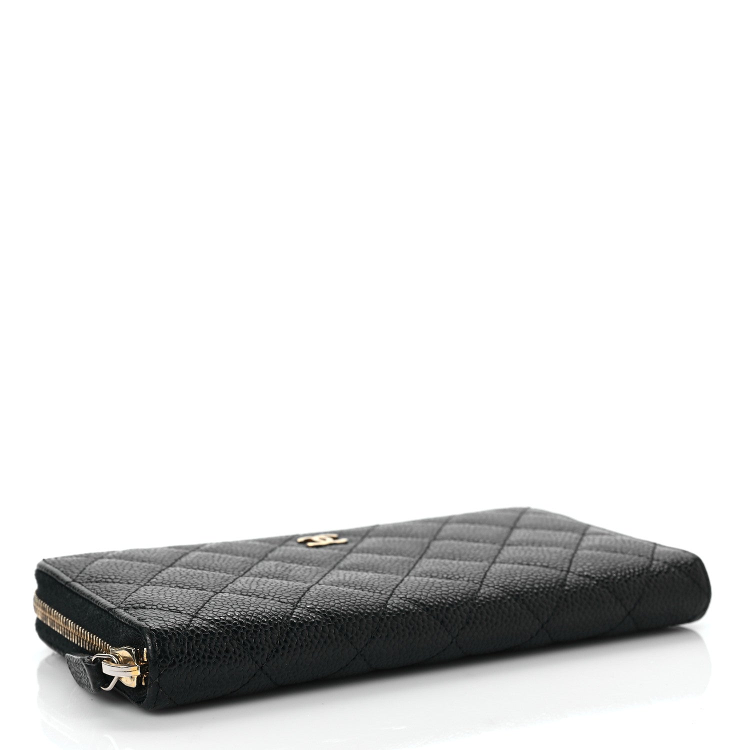 Chanel Caviar Quilted Large Gusset Zip Around Wallet Black 4 of 9