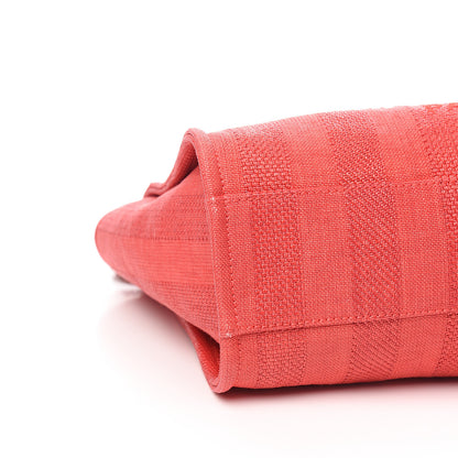 Chanel Mixed Fibers Striped Small Deauville Tote Red 7 of 9