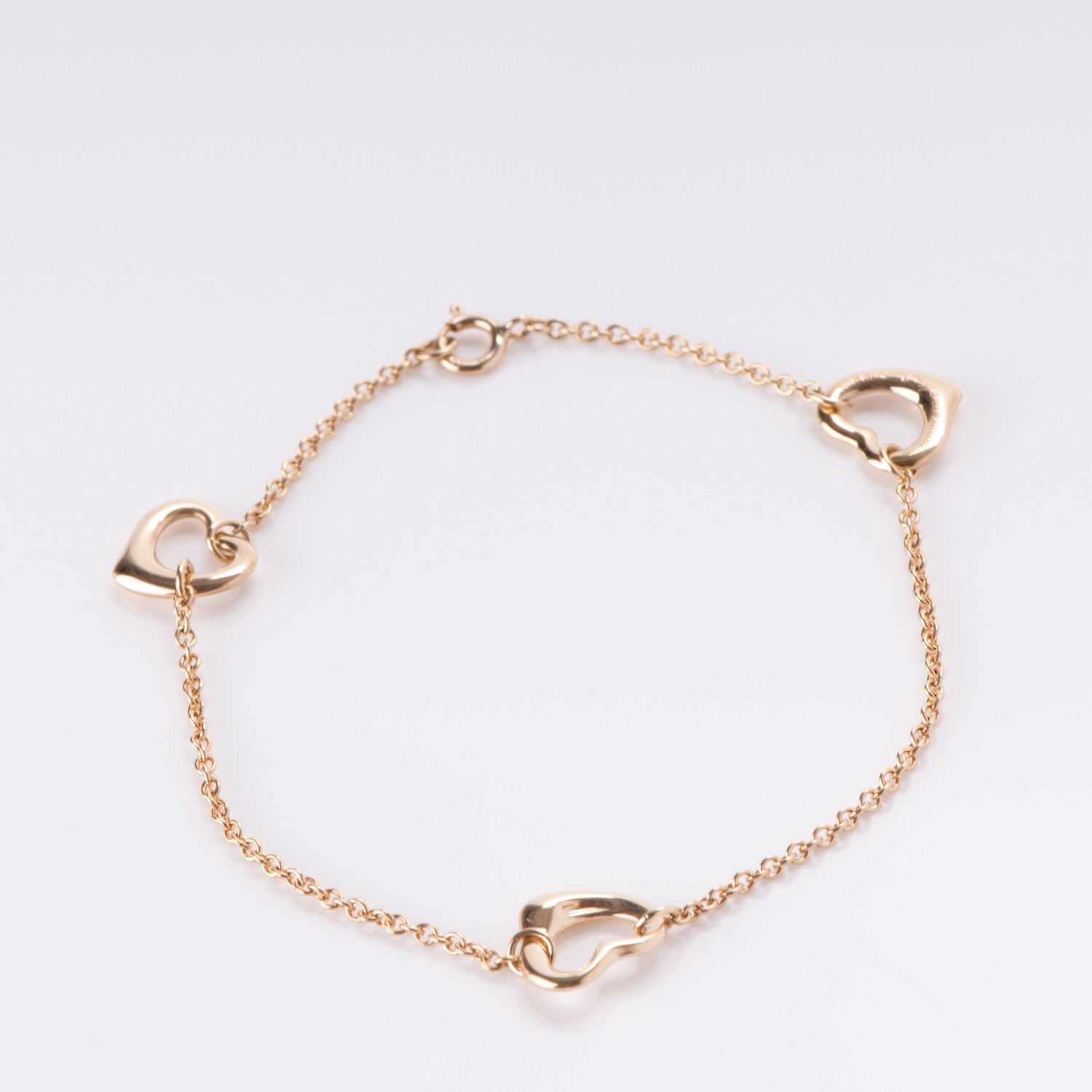 Tiffany 18K Yellow Gold Elsa Peretti Open Heart Bracelet 3 of 6