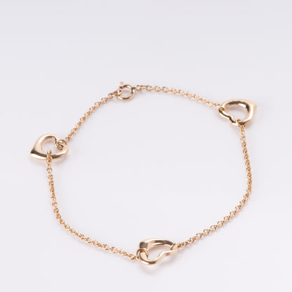 Tiffany 18K Yellow Gold Elsa Peretti Open Heart Bracelet 3 of 6