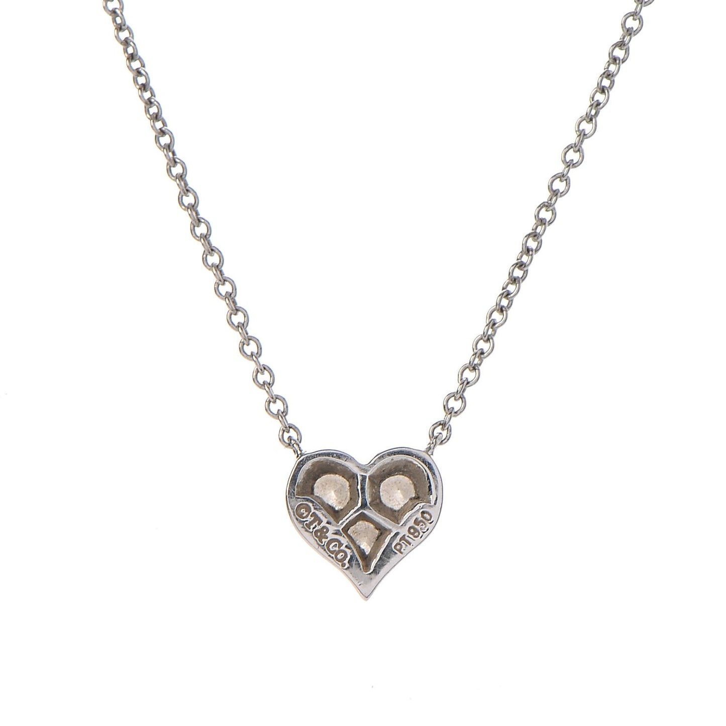 Platinum Diamond Heart Pendant Necklace