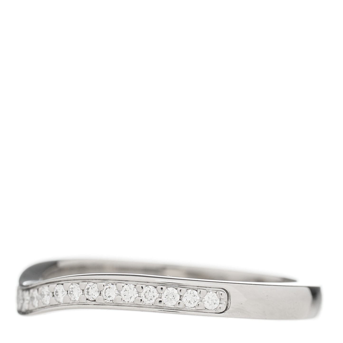 Platinum Diamond Ballerine Wedding Band Ring 46 3.75