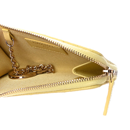 Chanel Caviar Quilted Zipped Key Holder Case Yellow 5 of 11