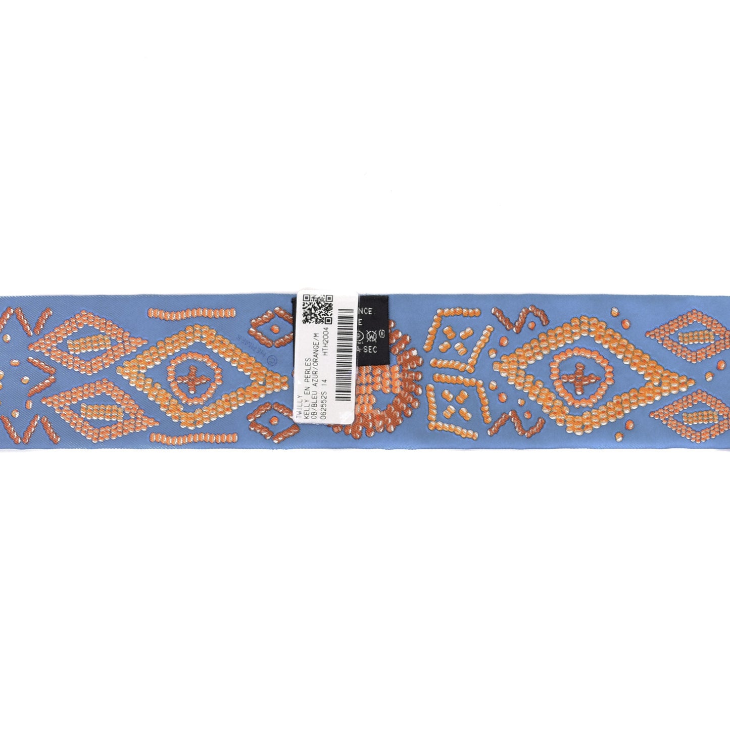 Silk Kelly En Perles Twilly Bleu Azur Orange