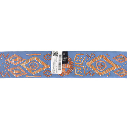 Hermes Silk Kelly En Perles Twilly Bleu Azur Orange 2 of 4