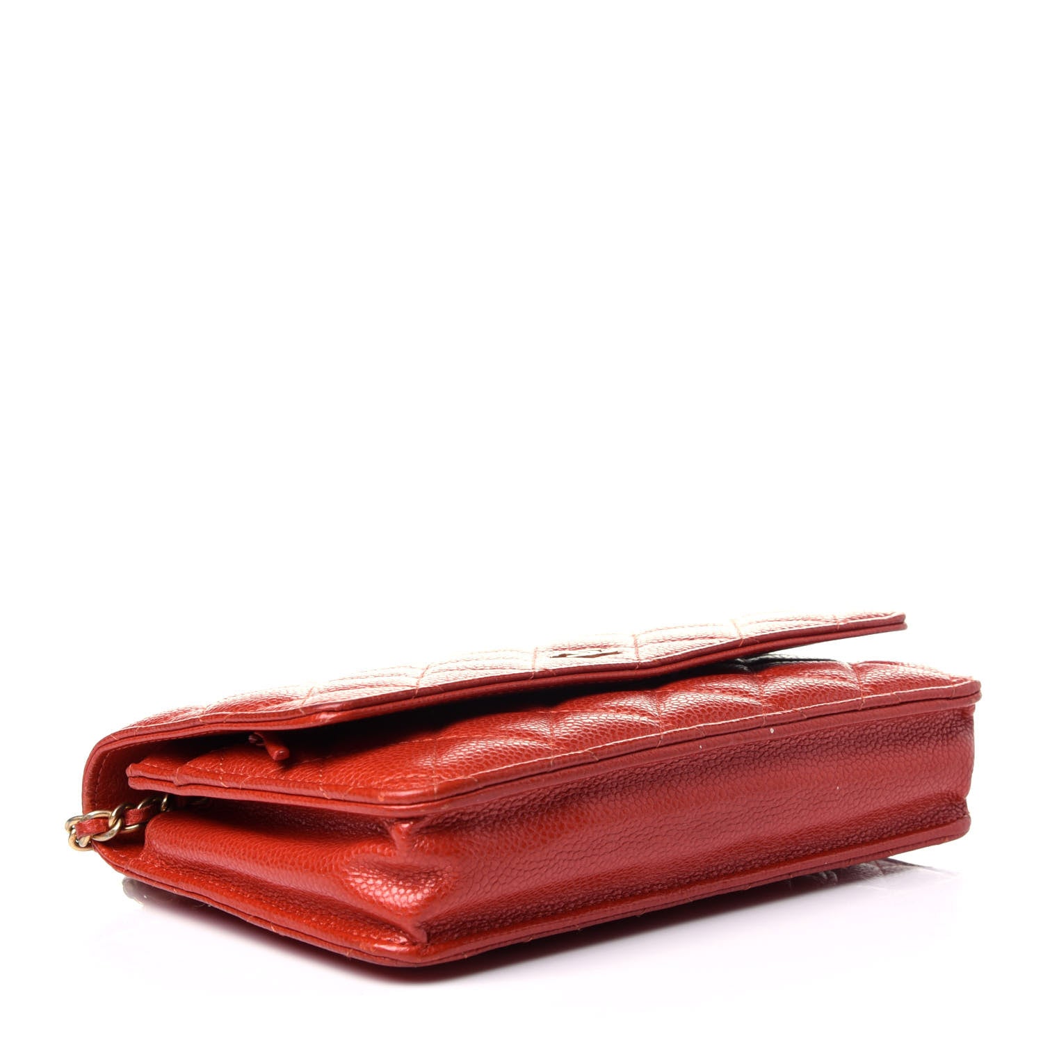 Chanel Caviar Quilted Wallet On Chain WOC Red 4 of 11