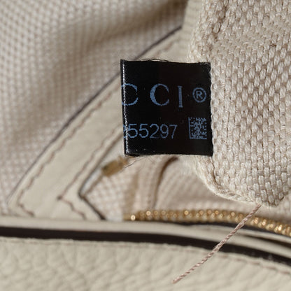 Gucci Pebbled Calfskin Large Soho Shoulder Bag Off White 6 of 9
