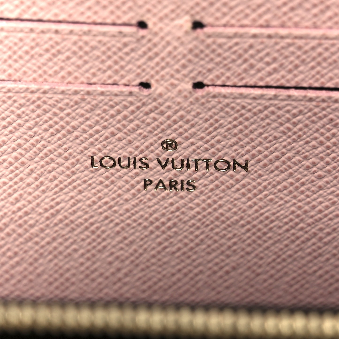 Damier Ebene Clemence Wallet Rose Ballerine