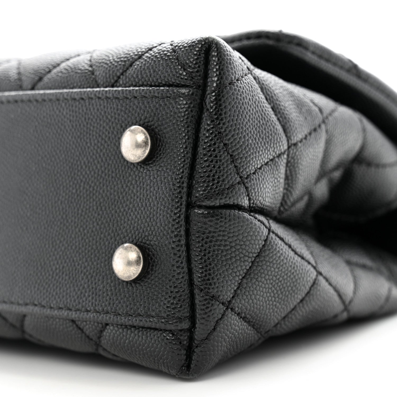 Chanel Caviar Lizard Embossed Quilted Mini Coco Handle Flap Black 10 of 15