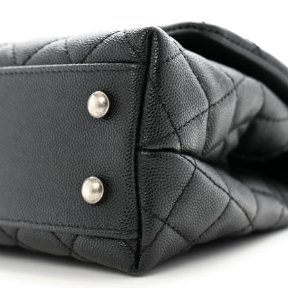 Chanel Caviar Lizard Embossed Quilted Mini Coco Handle Flap Black 10 of 15
