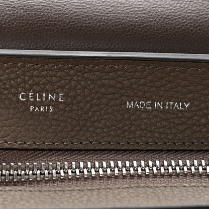 Celine Drummed Calfskin Suede Large Trapeze Souris 6 of 13