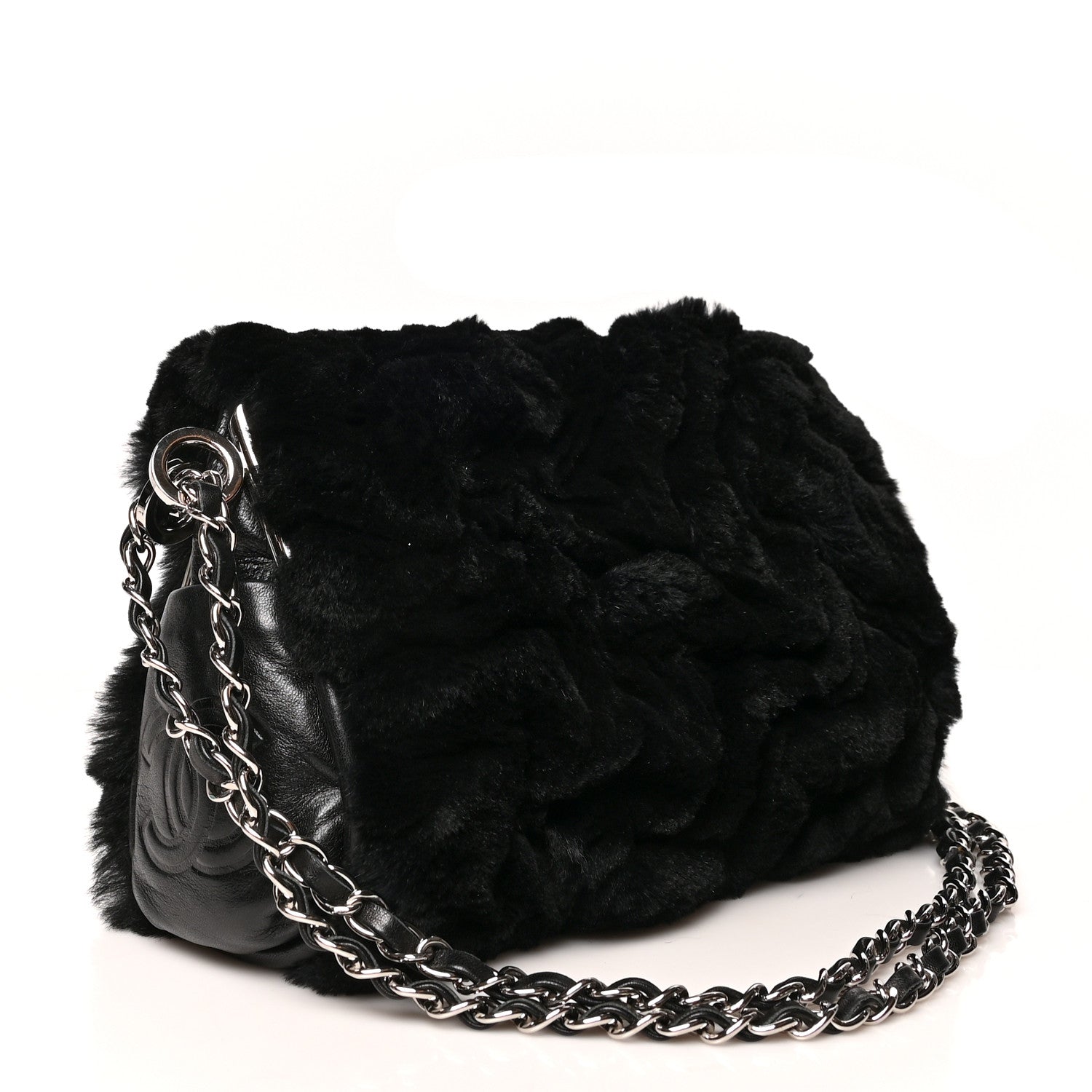 Chanel Fur Small Ultimate Soft Tote Black 2 of 9