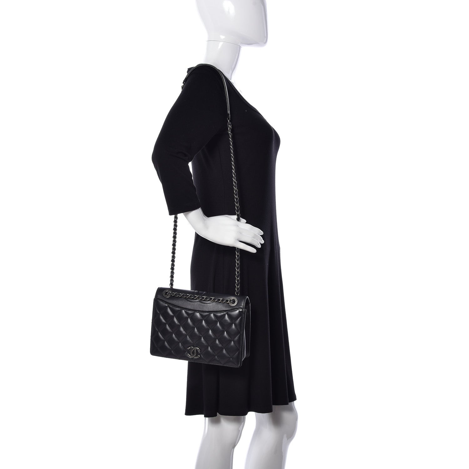Chanel Calfskin Quilted Ballerine Flap Black 2 of 9