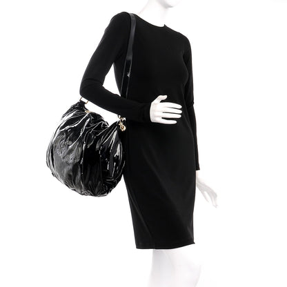 Gucci Patent Large Hysteria Top Handle Bag Black 2 of 7