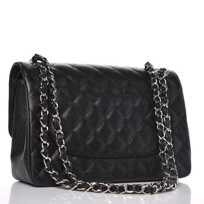 Chanel Caviar Quilted Jumbo Double Flap Black 3 of 9