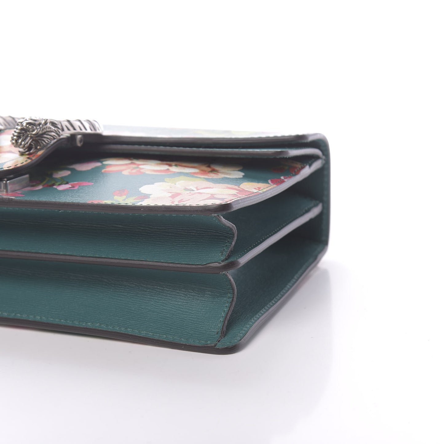 Calfskin Blooms Print Small Dionysus Shoulder Bag Bright Emerald Multicolor