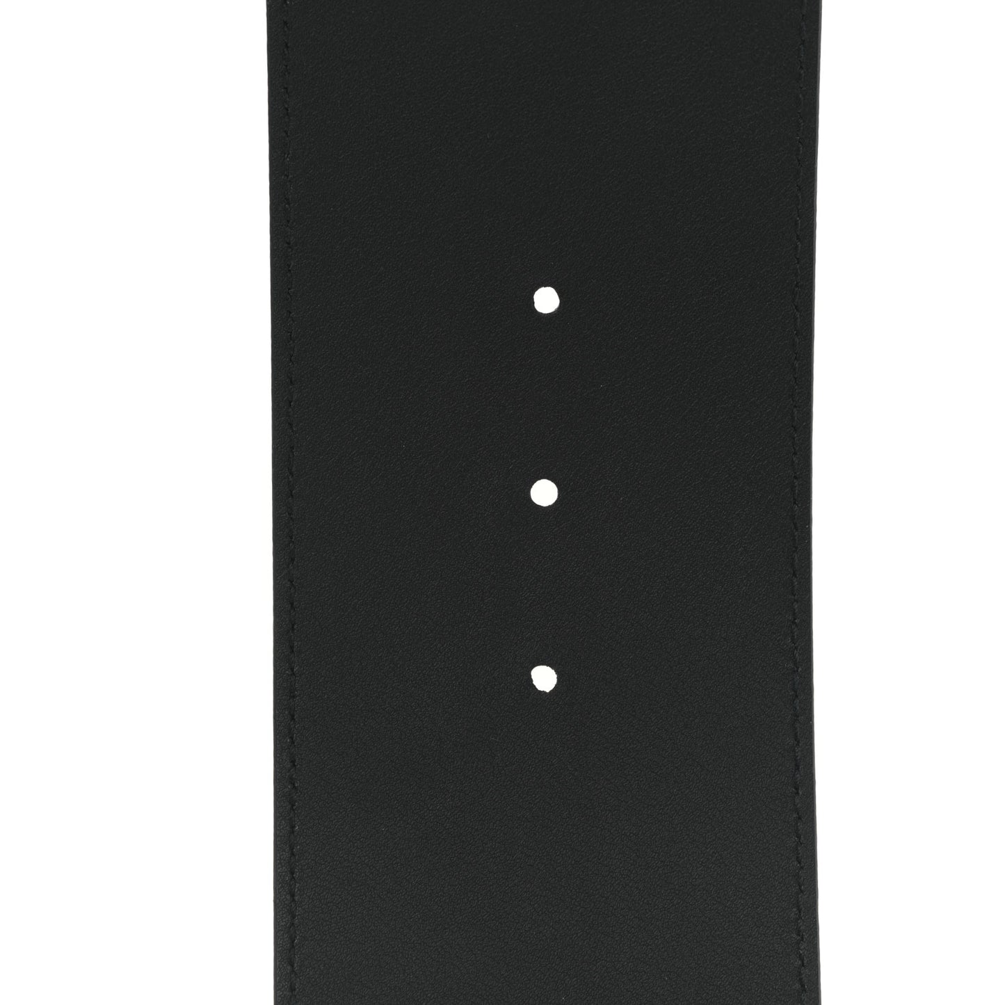 Moon Calfskin Pearl Double G 70mm Belt 75 30 Black Cream