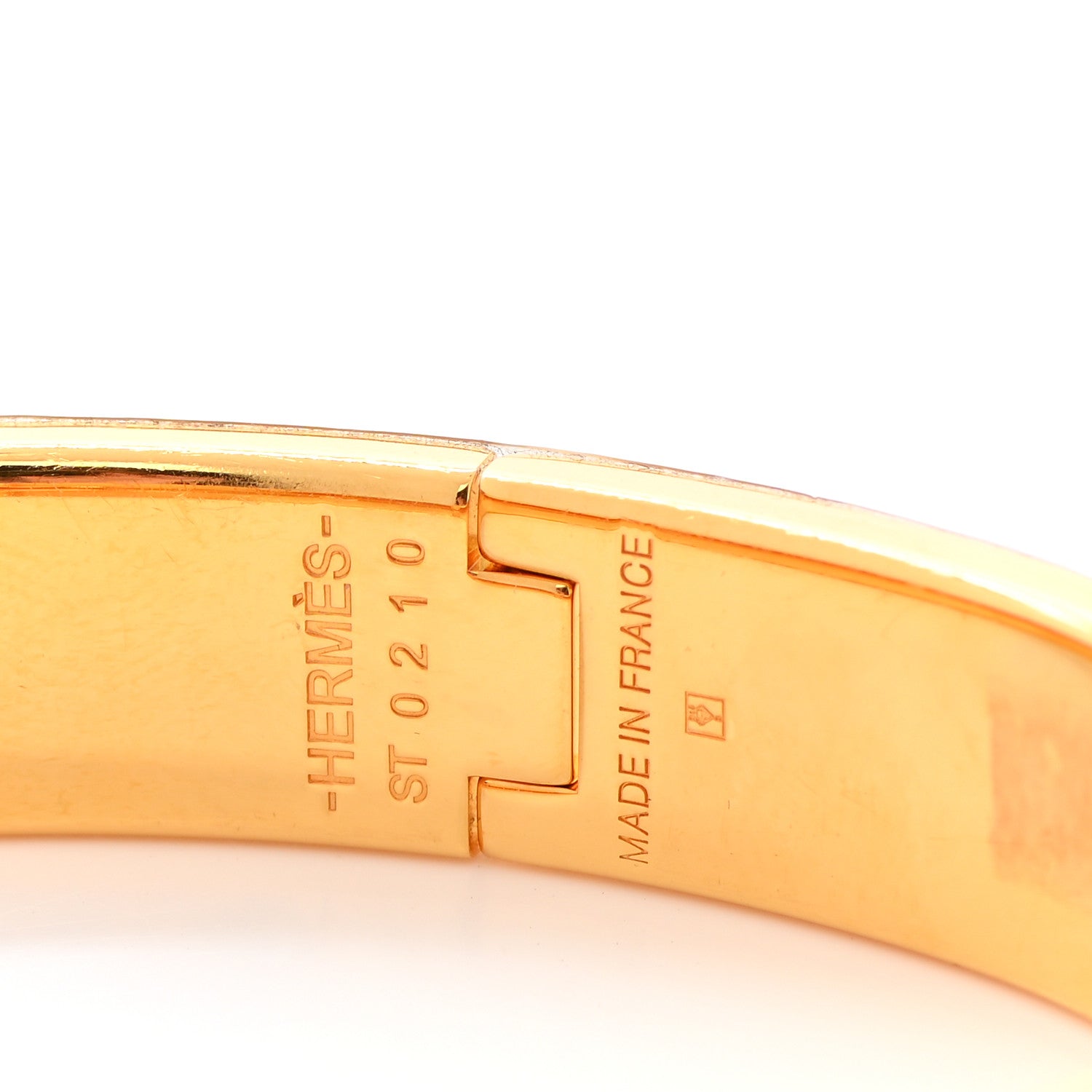 Hermes Enamel Narrow Clic Cadenas Bracelet PM Marron Glace 4 of 6