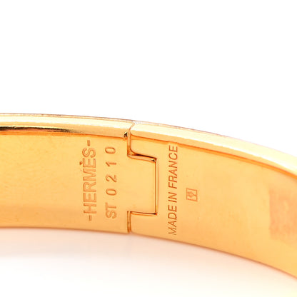 Hermes Enamel Narrow Clic Cadenas Bracelet PM Marron Glace 4 of 6