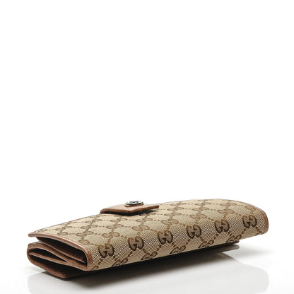 Gucci Monogram Old Libeccio Miss GG Continental Wallet Beige Ebony Light Brown 4 of 6