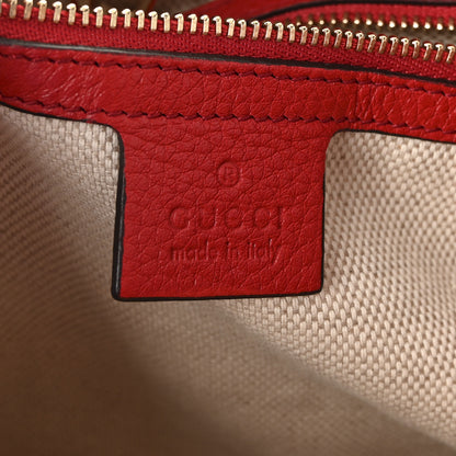 Gucci Pebbled Calfskin Medium Soho Chain Shoulder Bag Tabasco Red 6 of 10
