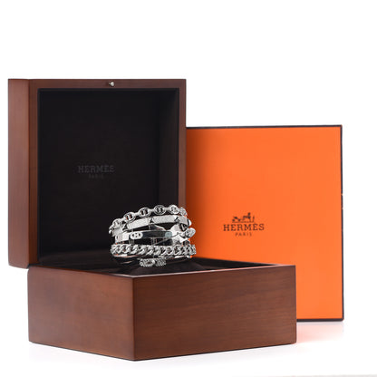 Hermes 18K White Gold Diamond TGM Alchimie Bracelet SH 7 of 7
