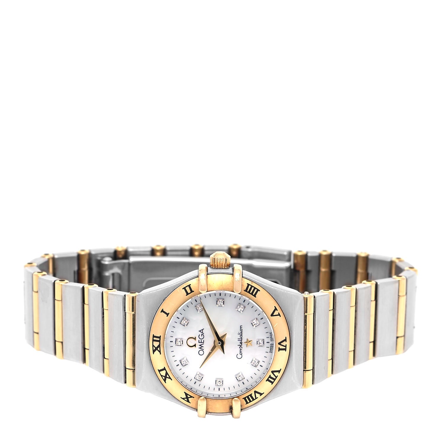 Omega Stainless Steel 18K Yellow Gold Diamond Mother of Pearl 22mm Constellation Quartz Watch 1262.75.00 2 of 5